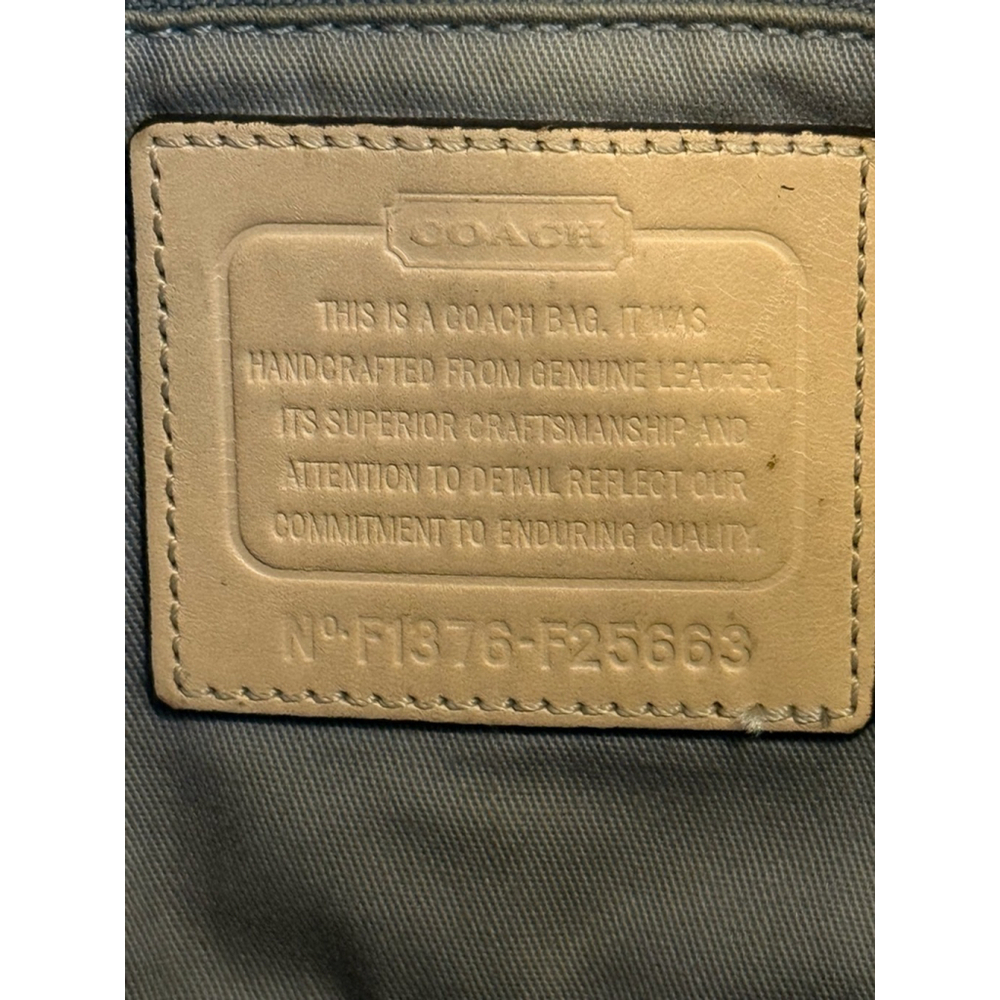 Coach Park Metro Small Tote F25663 Silver/Pewter/Tan Leather Bag Purse - Picture 12 of 12